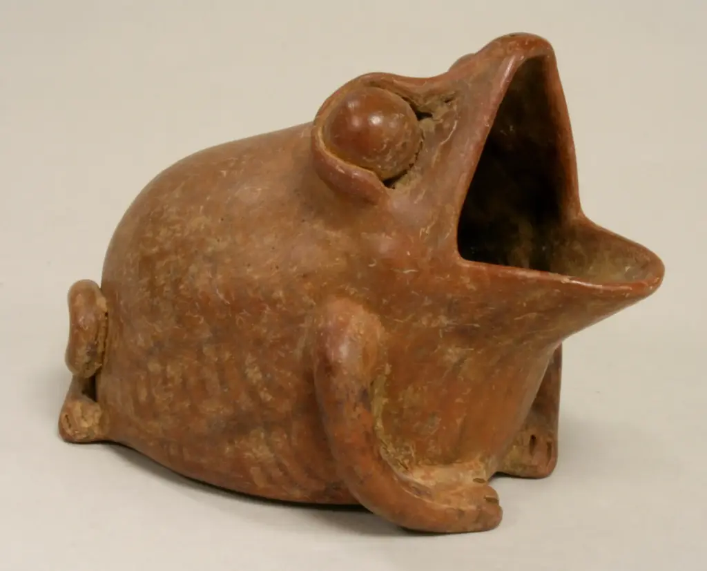 Colima ceramic Frog Vessel from Mexico, 2nd century BCE–3rd century CE, from The Metropolitan Museum of Art.