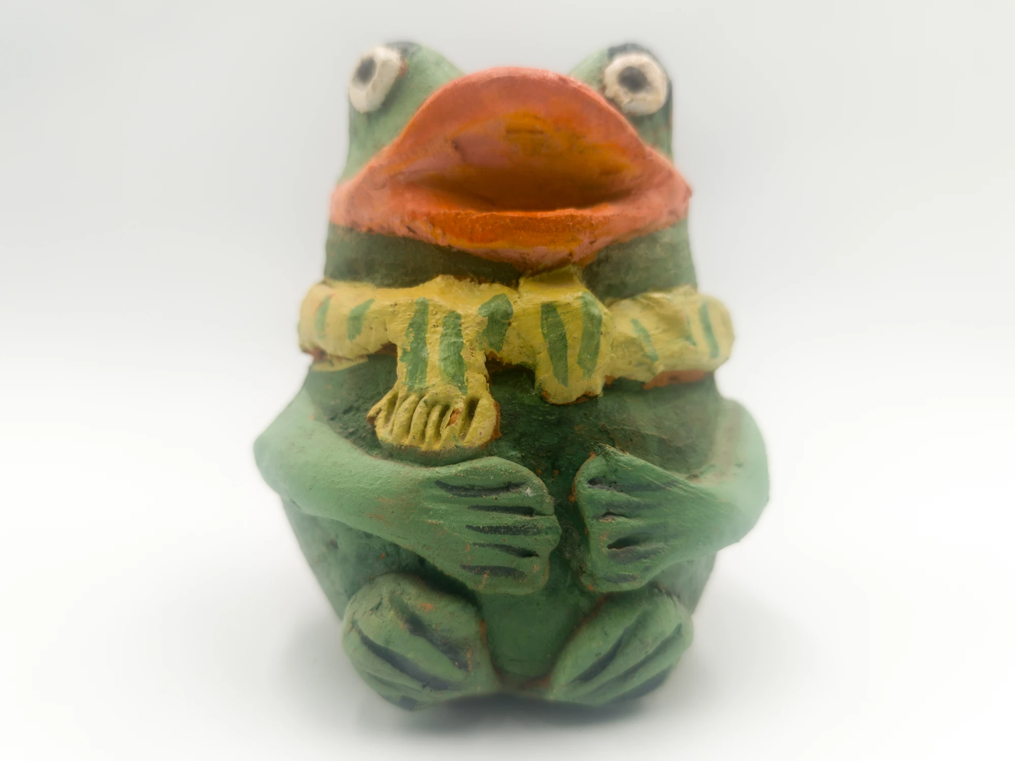 Frog Rattle, a ceramic work by Slava Romanenko, shown from the front