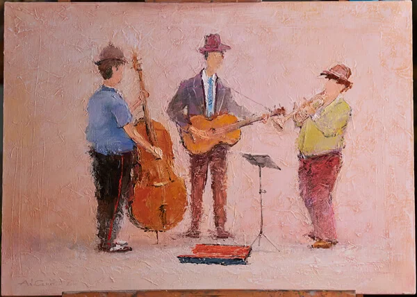 Young Talents (2010), figurative oil painting by Andrey Guk, full view