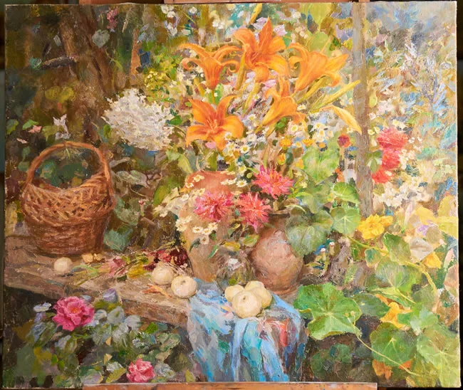Квітучий серпень (2016), картина Валентина Галімова, повний вигляд